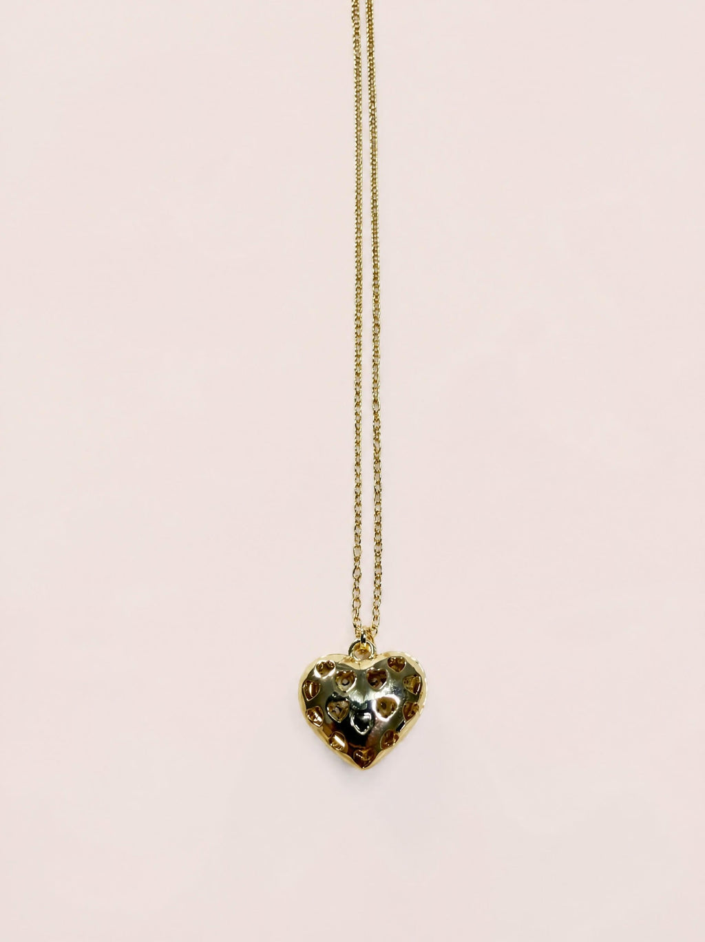 Collier duo cœurs SYERA, cœur pavé de zircons et cœur ajouré avec perle nacrée