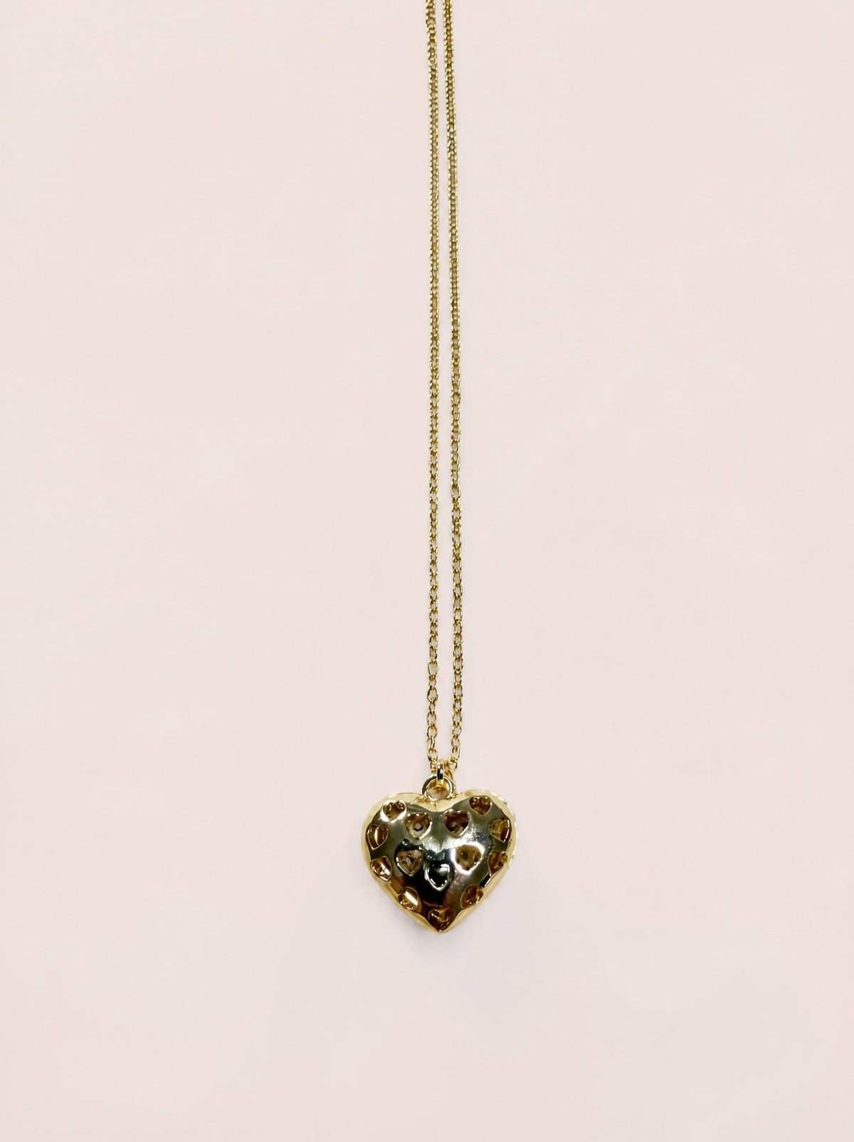 Collier duo cœurs SYERA, cœur pavé de zircons et cœur ajouré avec perle nacrée