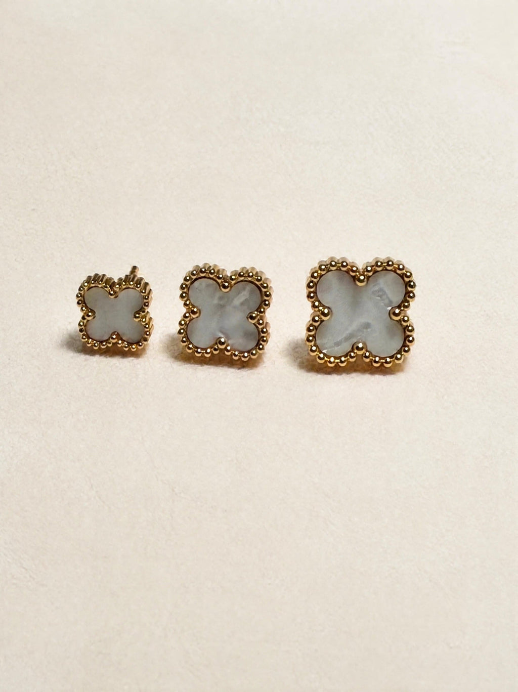Set de Boucles d'Oreilles Puces Trèfle Porte-Bonheur (3 pièces)