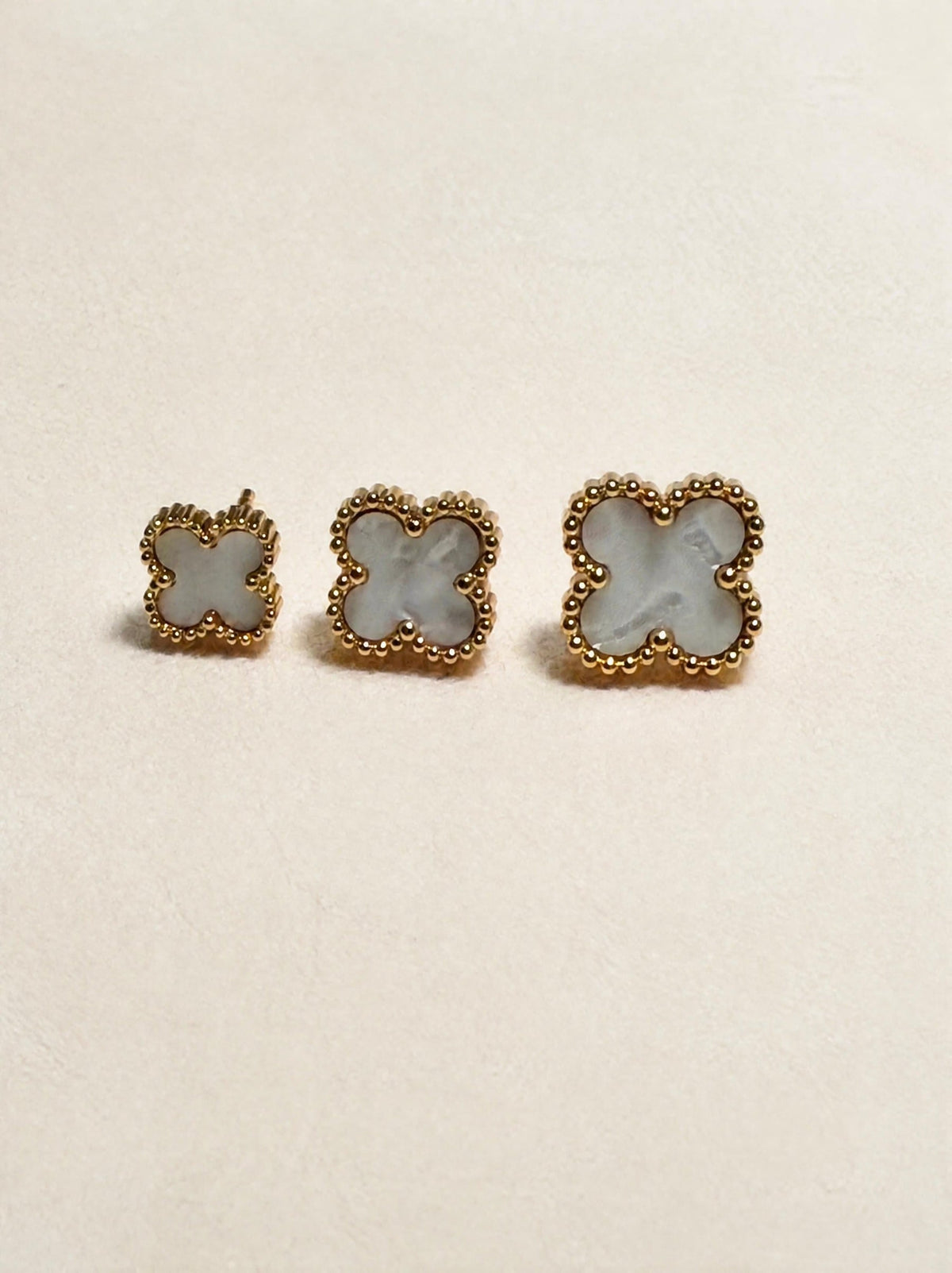 Set de Boucles d'Oreilles Puces Trèfle Porte-Bonheur (3 pièces)