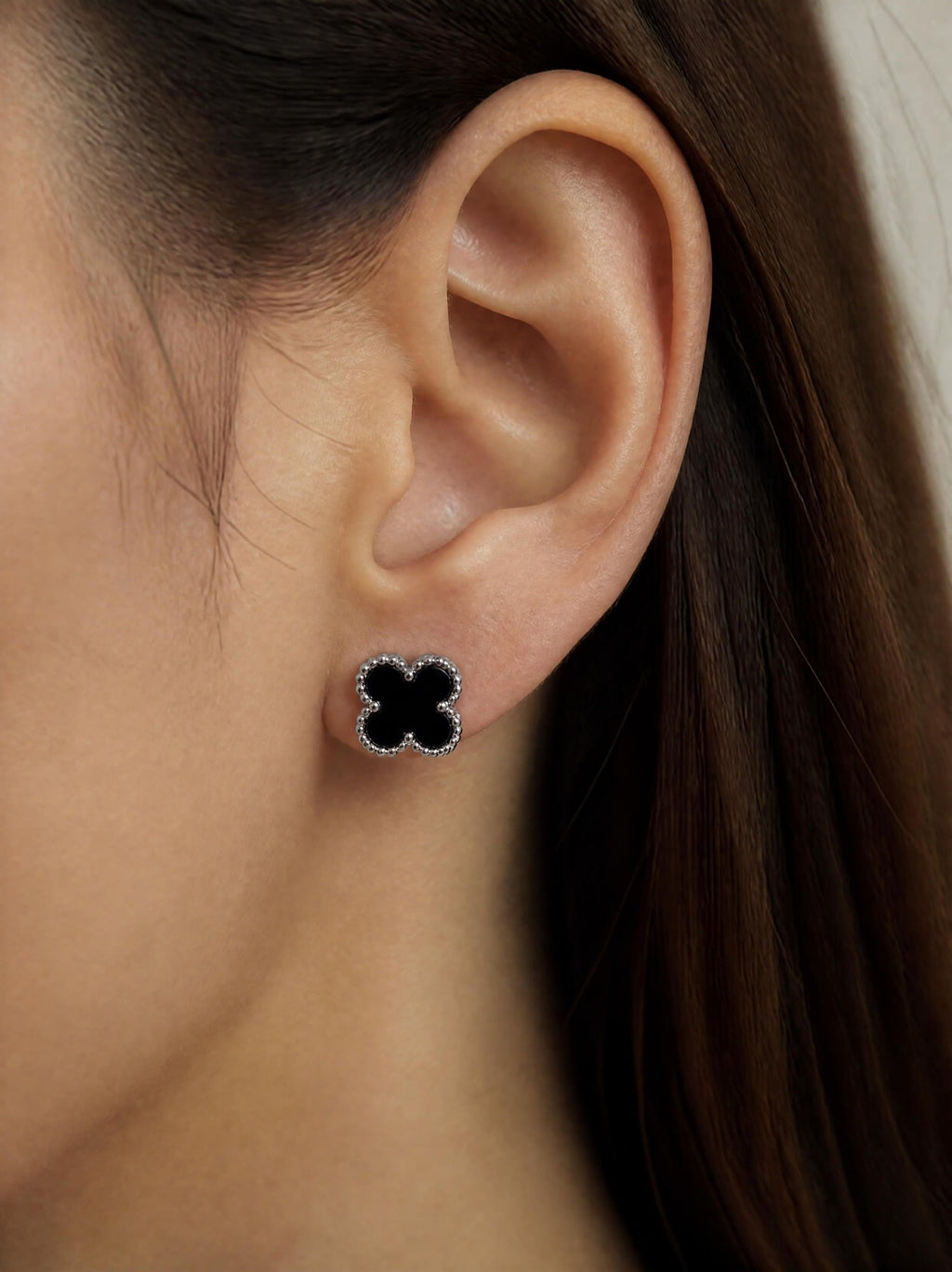 Set de Boucles d'Oreilles Puces Trèfle Porte-Bonheur (3 pièces)